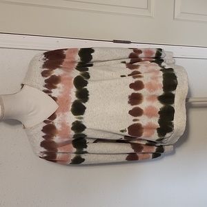 TIE DYE PUFF SLEVE SWEATSHIRT